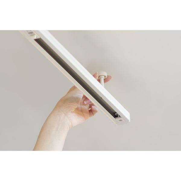 代引不可/簡易取り付け式 スライドダクトレール 照明器具 幅102.5×奥行18.5×高さ8cm スチール 定格電圧 電流 100V 5A 店舗 リビング/代引不可_3