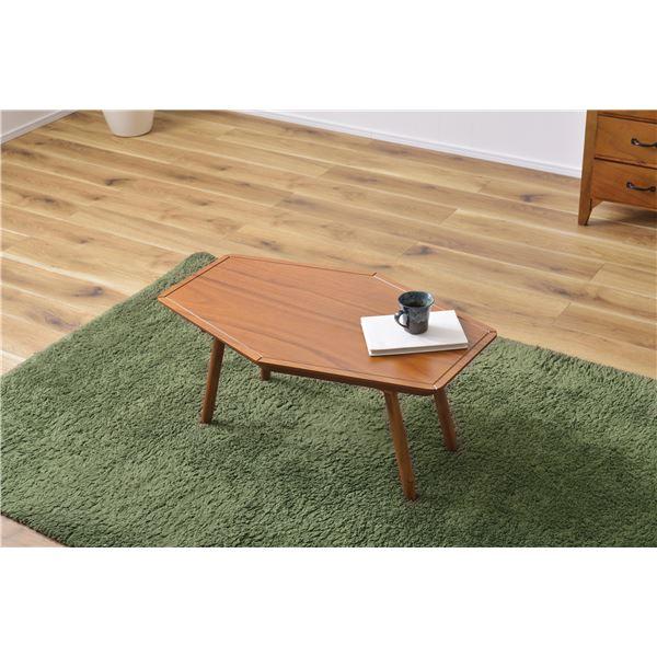 代引不可/こたつ 幅80×奥行50×高さ36.5cm 六角形 ライトブラウン