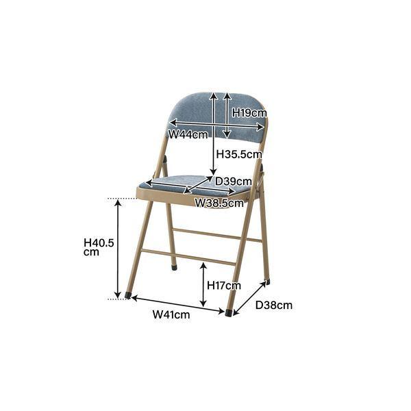 代引不可/折りたたみ椅子 折りたたみチェア 幅47cm ベージュ スチール フォールディングチェア 完成品 リビング ダイニング インテリア家具/代引不可｜three-s7777｜06