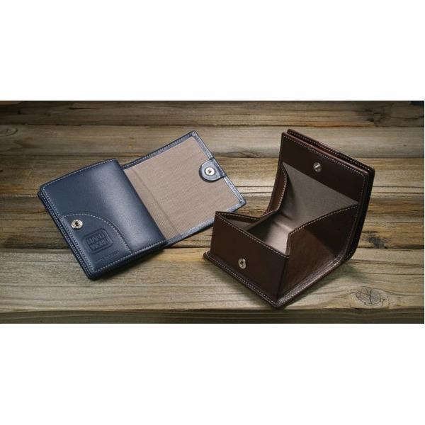 代引不可/「ハンドワーク」使えばわかる小さな財布 ネイビー/代引不可