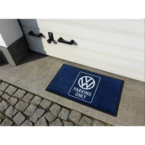 代引不可/VW Collection ドアマット 玄関マット パーキングオンリー ブルー BUDM06/代引不可_1