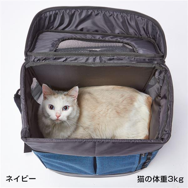 代引不可/Liscio CAT リュックキャリー グレー (ペット住関連用品/キャリー/布製)/代引不可_4