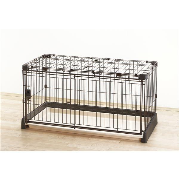 ペット用品 サークル 犬用 もっとお掃除簡単ペットサークル 120-60 代引不可/もっとお掃除簡単ペットサークル 120-60 屋根面 ダーク