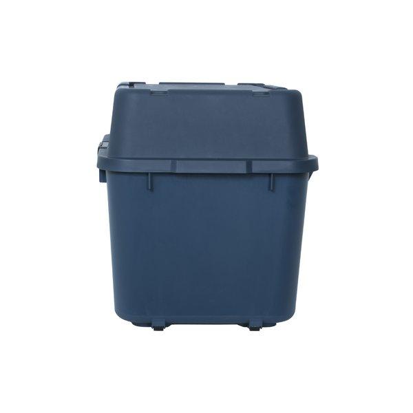 代引不可/〔2台セット〕 キャリーボックス 70L インディゴ ローラー付き 宅配BOX用シール付き 日本製 収納ボックス 防災 アウトドア/代引不可_1