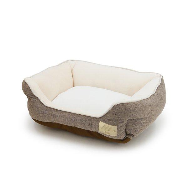 代引不可/Homey オールシーズンスクエアベッド S ブラウン ペット用品/代引不可