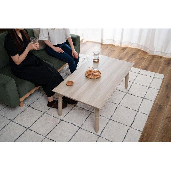 代引不可/2WAYコタツ 約W105×D60×H40/70cm グレージュ 継脚式 組立式/代引不可の画像