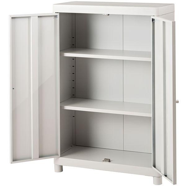 代引不可/チェスト 約W75×D33×H110.5cm ホワイト 可動棚 スチール 収納家具 リビング家具 インテリア家具 ディスプレイ家具/代引不可_1