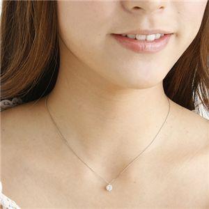 代引不可/プラチナ Pt0.5ct ダイヤモンドペンダント/ネックレス 〔鑑別 
