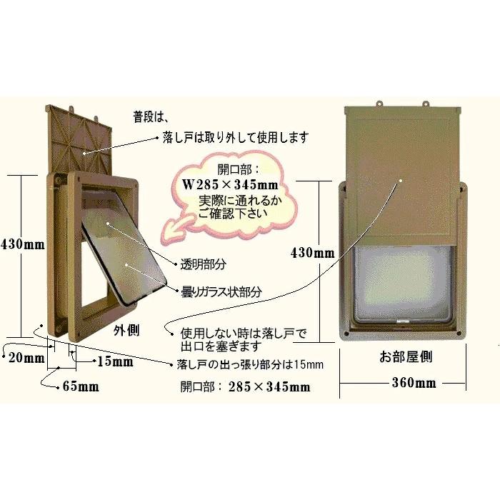 大型犬用 フリードアDF−L1800型1800mmH〜1900mmH対応 工事不要