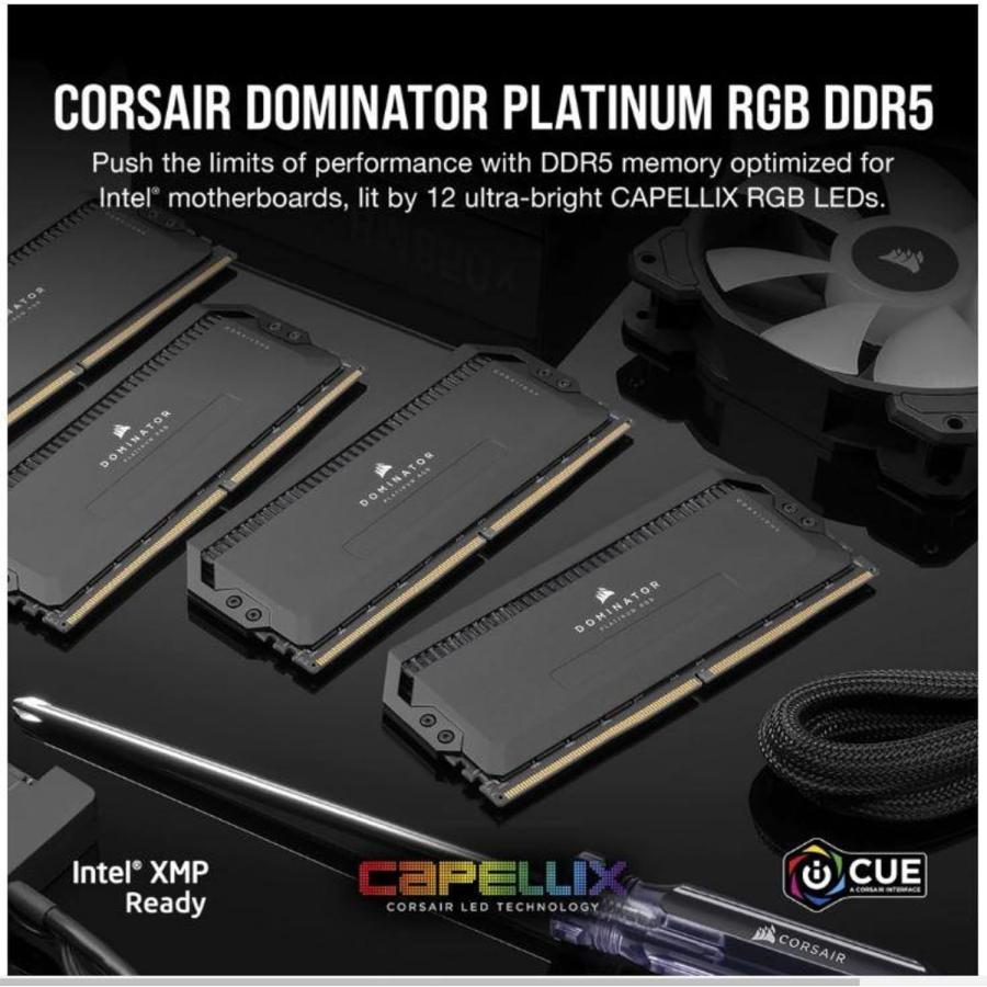 メモリー CORSAIR Dominator Platinum RGB 64GB Corsair DOMINATOR PLATINUM RGB 64GB(16GBx4) DDR5 5600MHz(PC5-44800