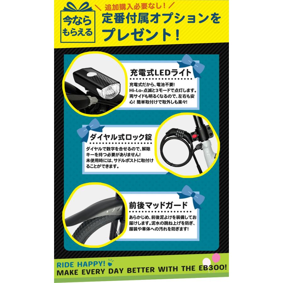 セミファットバイク 折りたたみ自転車 20インチ シマノ 6段ギア フルサスペンション 充電式LEDライト ダイヤルロック鍵 マッドガード プレゼント [EB300] | アイジュサイクル | 21