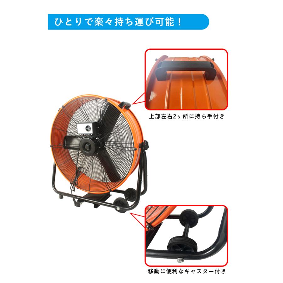 60cm 大型 工業用 扇風機 業務用 工場用 ファン 大風量床置き 天吊り