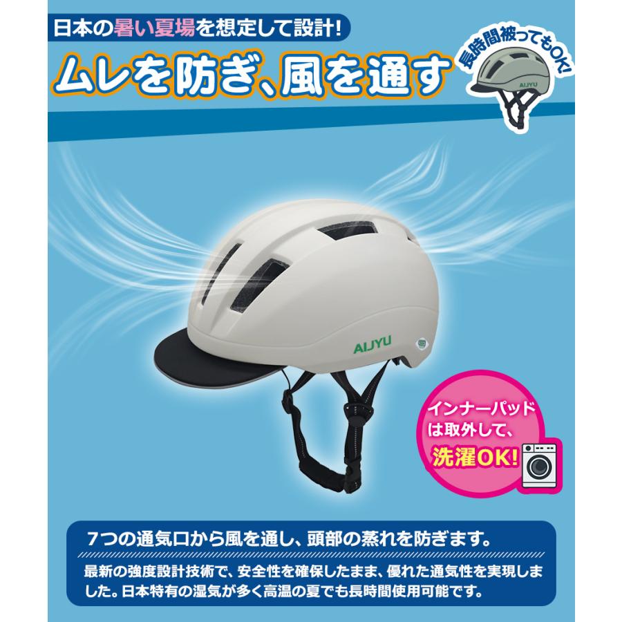 アイジュサイクル 【SG適合商品】 自転車用 ヘルメット 超軽量 約270g