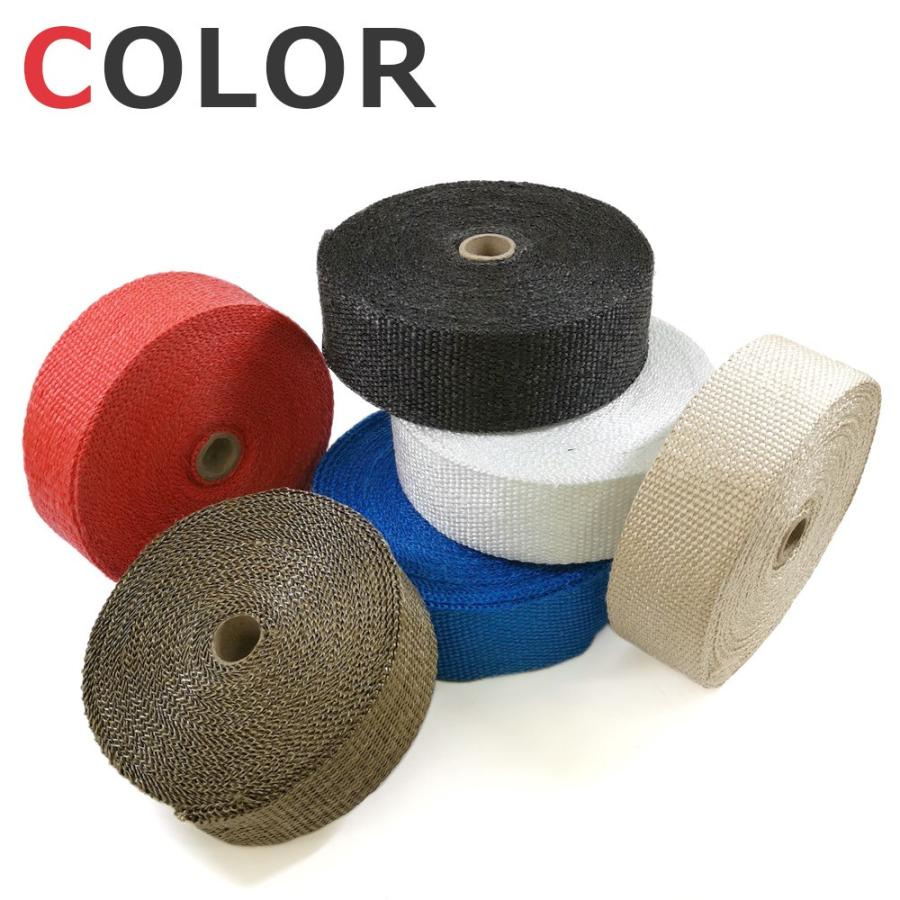 365日出荷対応 サーモバンテージ 1巻 5cm×10M ロング結束バンド付 バイク マフラー エキマニ 耐熱布 放熱抑制 グラスファイバー 煙突ガード 薪ストーブ |  | 14