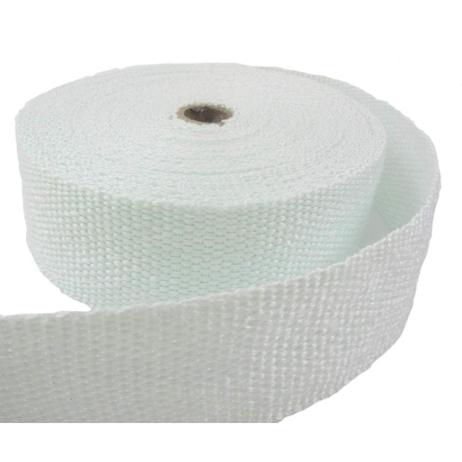 365日出荷対応 サーモバンテージ ホワイト 5cm×5M バイク マフラー エキマニ 耐熱布 放熱抑制 グラスファイバー 結束バンド付 thermo vantage 汎用品 |  | 01