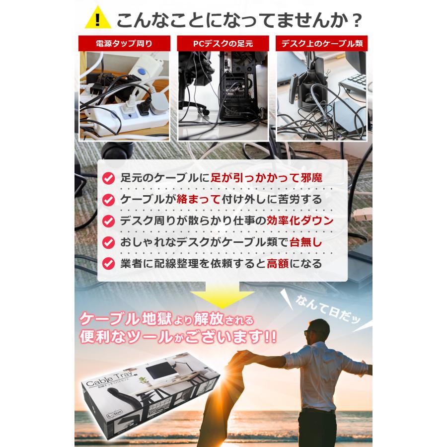 【訳あり特価】 1位受賞 ケーブルトレー 配線整理 クランプ メッシュ ケーブルラック 穴あけ不要 ケーブル デスク下 収納 電源タップ 傷防止 黒 白 | Nexus Spitze | 03