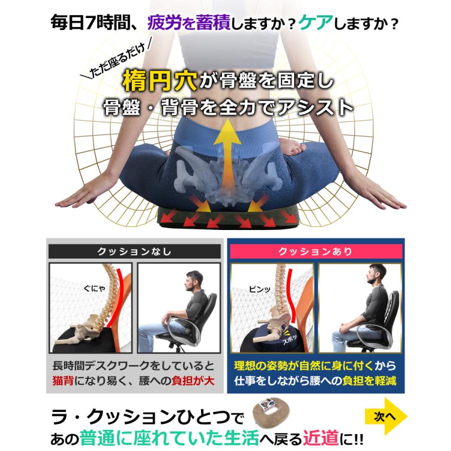 整骨院の院長推薦 円座クッション 腰痛 痔 産後 ドーナツクッション プレミアムメモリーフォーム搭載 姿勢 前面傾斜 高反発 安全基準クリア | Nexus Spitze | 08