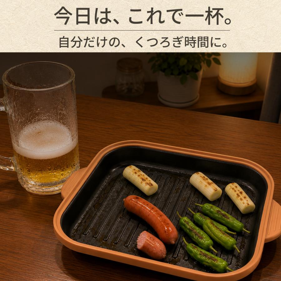 レンジパン 電子レンジ調理器 【栄養管理士もおすすめ】 レンジグリル グリルパン 焼き魚 食洗機対応 フッ素コーティング 丸洗いOK |  | 09