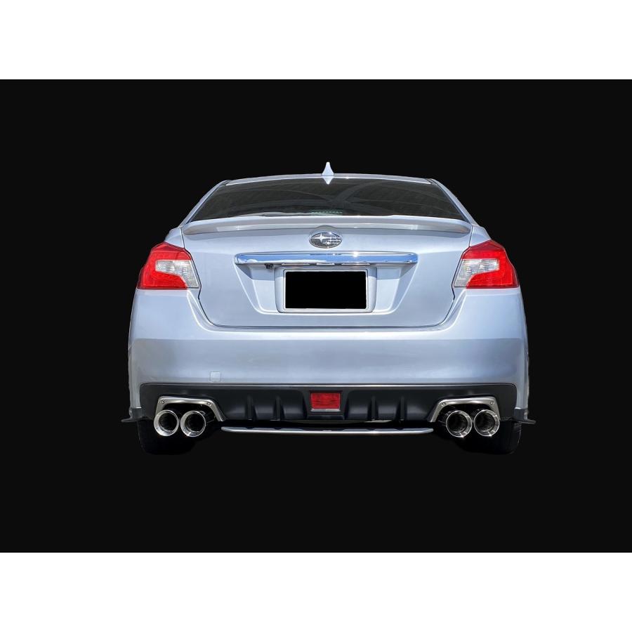 MikanfishyスバルWRX S4 STi 砲弾マフラー、中間SET スリーキャッツ VAG WRX S4【中間パイプ＆リアSET】 100Φ真円 4本出し