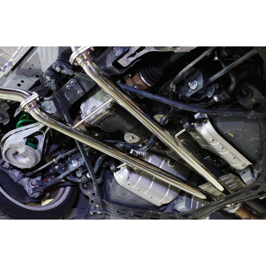 スリーキャッツ製 Z34 フェアレディZ 底上げ 中間パイプ ストレート マフラー オールステンレス製【音量&音質向上】|threecat-ys|02