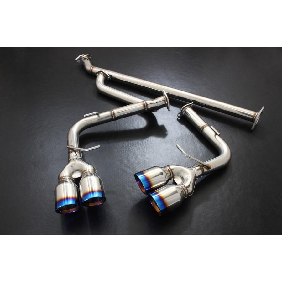 GR86すりーキャッツマフラー4本出し サイレンサー付き