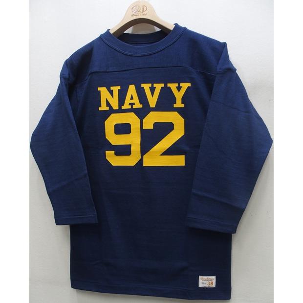 WAREHOUSE（ウエアハウス） [Lot.4063 3/4 Sleeve Football Tee/NAVY