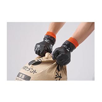 アトム 214-G ラバーホープ ジャージ付 黒 天然ゴム手袋 : スリー