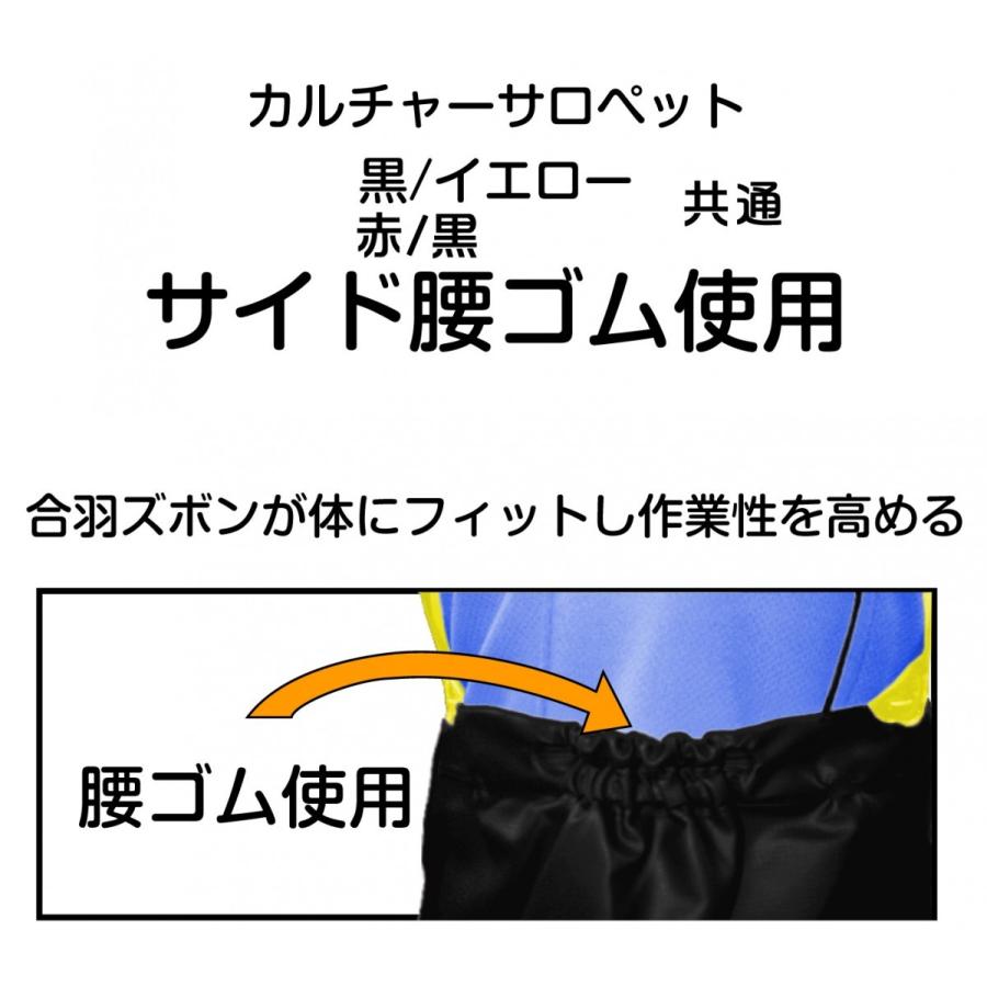 販売超安い 水産用合羽　カルチャーワンタッチ付ズボン　ズボンのみ　黒／イエロー