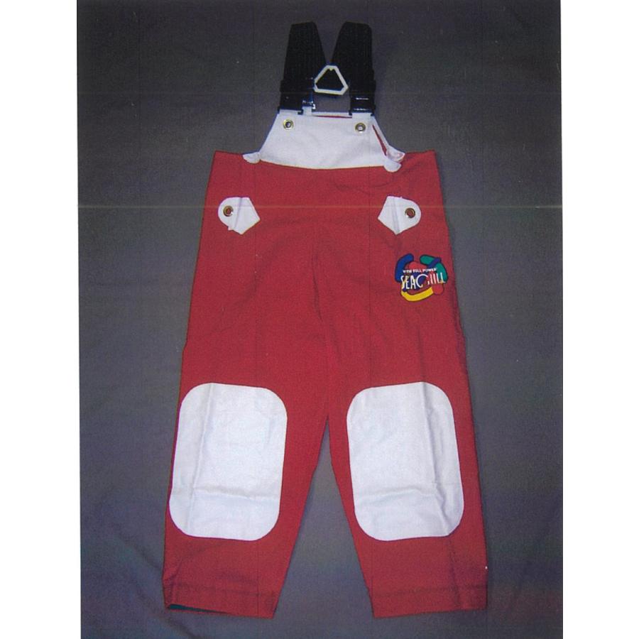 子供用水産用合羽 カトレアジュニアサロペット ズボンのみ 白 赤 Wrk Three Top Work 通販 Yahoo ショッピング