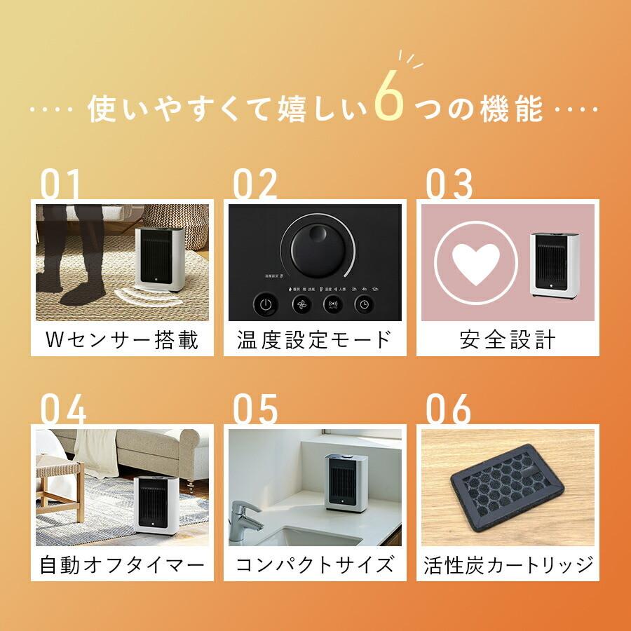 THREEUP（スリーアップ） ヒーター 暖房 人感センサー 節電 電気