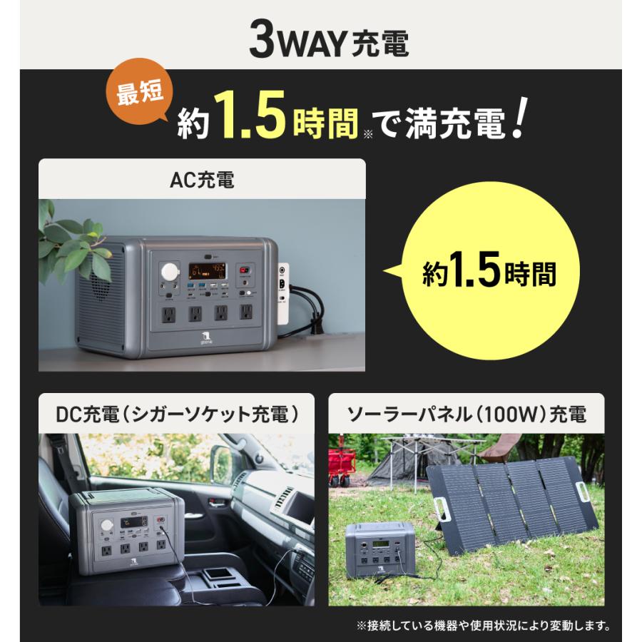 ポータブル電源 1024Wh 1200W 日本メーカー 国内サポート 小型 軽量