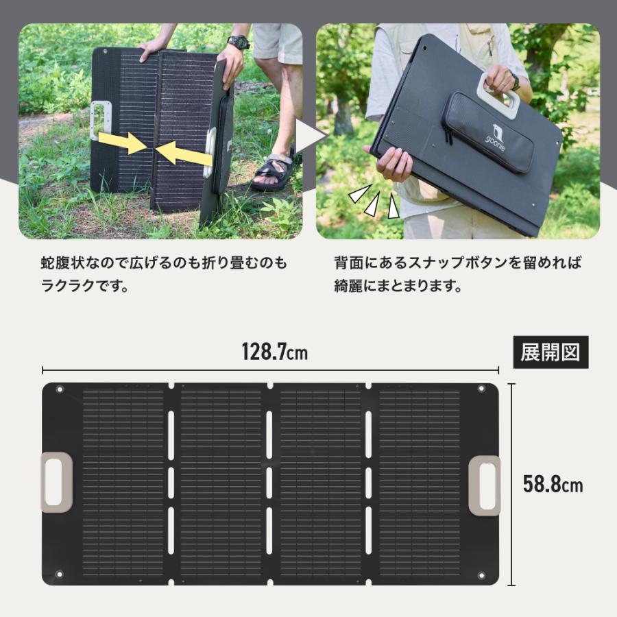 ポータブル電源対応 折りたたみ式ソーラーパネル 100W ソーラー 