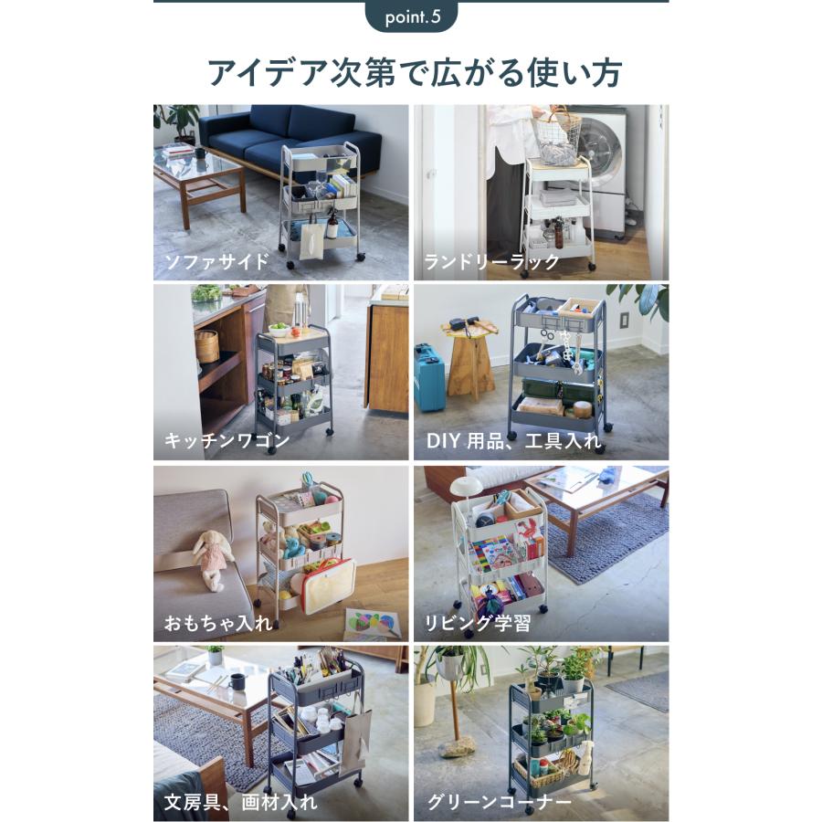 PS-T2523 工具レス キッチントローリー THREEUP スリーアップ 送料無料