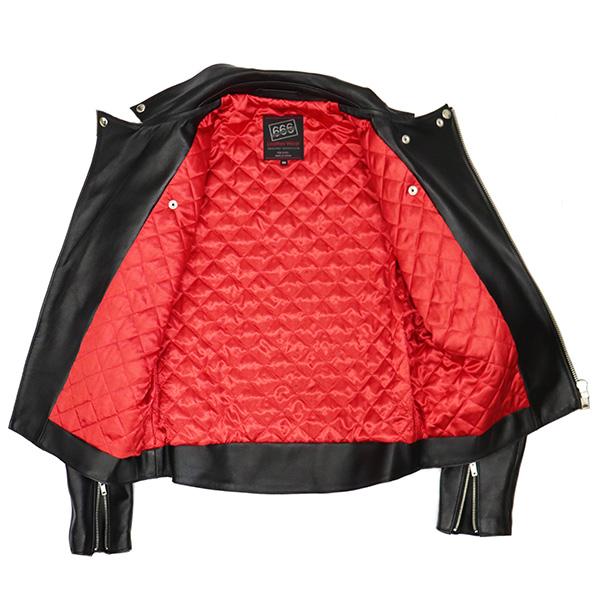 666 LEATHER WEAR LJM-1 U.K. サイドベルト シープスキン ライダースジャケット 日本製 BLACKの画像