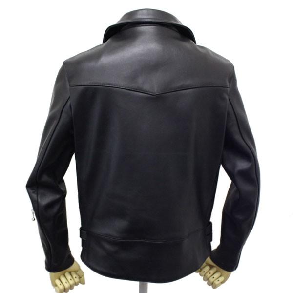 666 LJM-1TF TIGHT FIT U.K.SIDE BELT LEATHER JACKET (タイトフィット サイドベルト レザージャケット) 日本製 BLACK｜threewoodjapan｜04