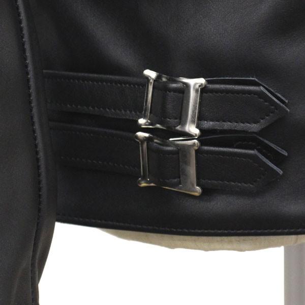 666 LJM-1L U.K.SIDE BELT LEATHER JACKET REGULAR FIT LONG(サイドベルト レザージャケット レギュラーフィット ロング) 日本製 BLACKの画像