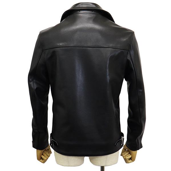 666 LEATHER WEAR LJM-27TF プレーンバックサイドベルト ライダースジャケット 日本製 BLACKの画像