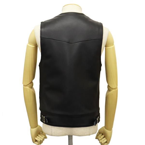 666 LEATHER WEAR LVM-2 シープスキン レザージップベスト 日本製 BLACKの画像