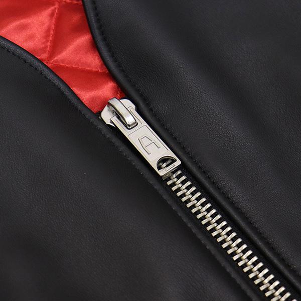 666 LEATHER WEAR LVM-2 シープスキン レザージップベスト 日本製 BLACKの画像