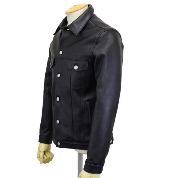 666 LEATHER WEAR LJM-19 シープスキン レザージーンジャケット 日本製 BLACKの画像