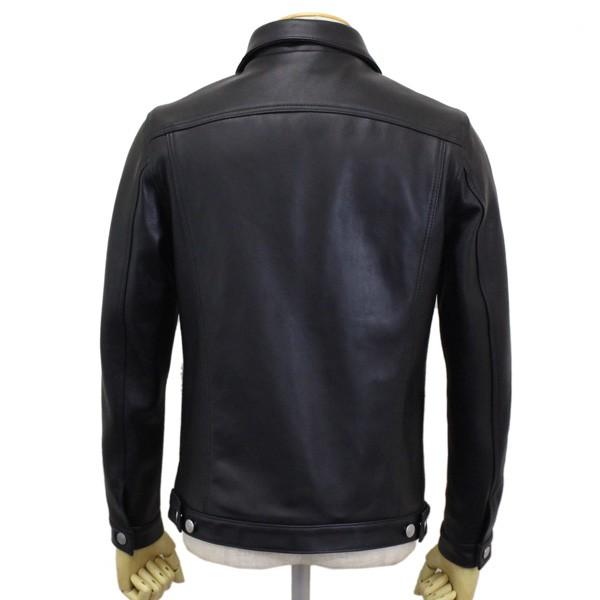 666 LEATHER WEAR LJM-19 シープスキン レザージーンジャケット 日本製 BLACKの画像