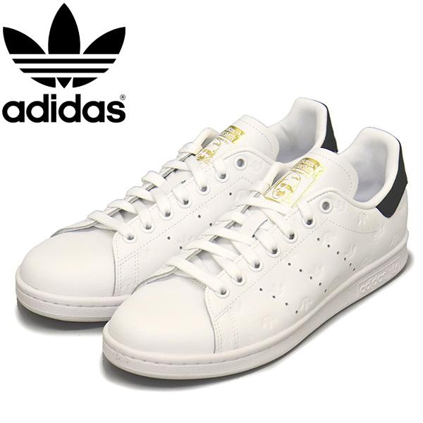 STAN SMITH adidas (アディダス) FZ6371 W スタンスミス レディース スニーカー ホワイトxブラックxゴールド ...