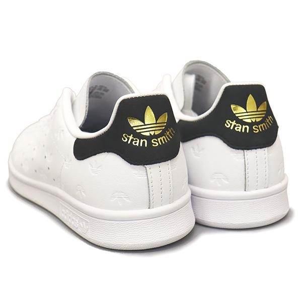 adidas (アディダス) FZ6371 STAN SMITH W スタンスミス レディース スニーカー ホワイトxブラックxゴールドメタリック AD193｜threewoodjapan｜04