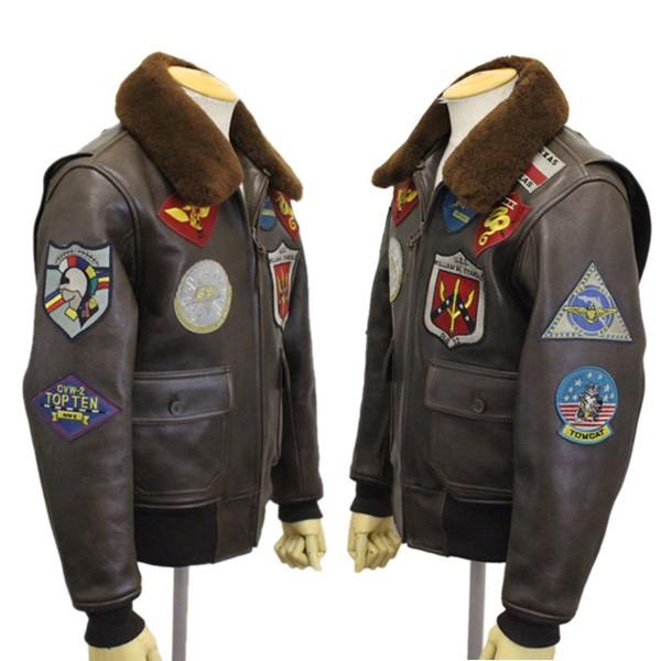 AVIREX (アヴィレックス) 6181013 G-1 TOP GUN JACKET トップガン レザージャケット 055 BROWNの画像
