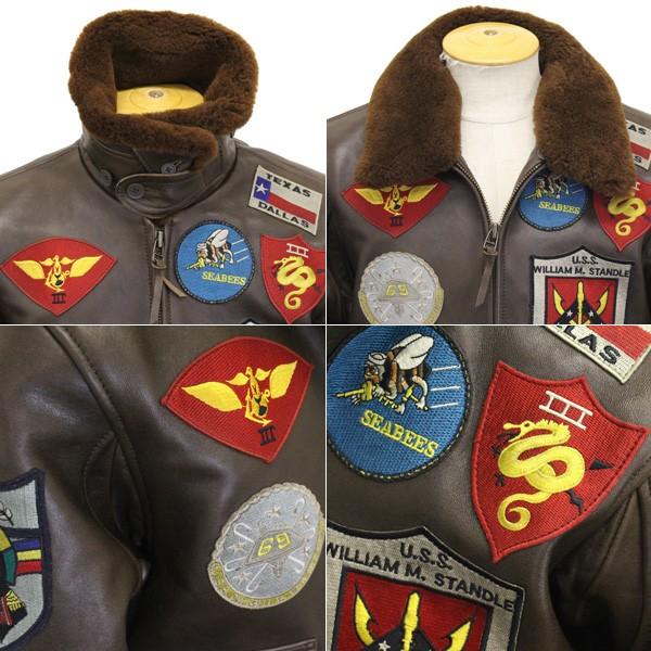 AVIREX (アヴィレックス) 6181013 G-1 TOP GUN JACKET トップガン レザージャケット 055 BROWNの画像