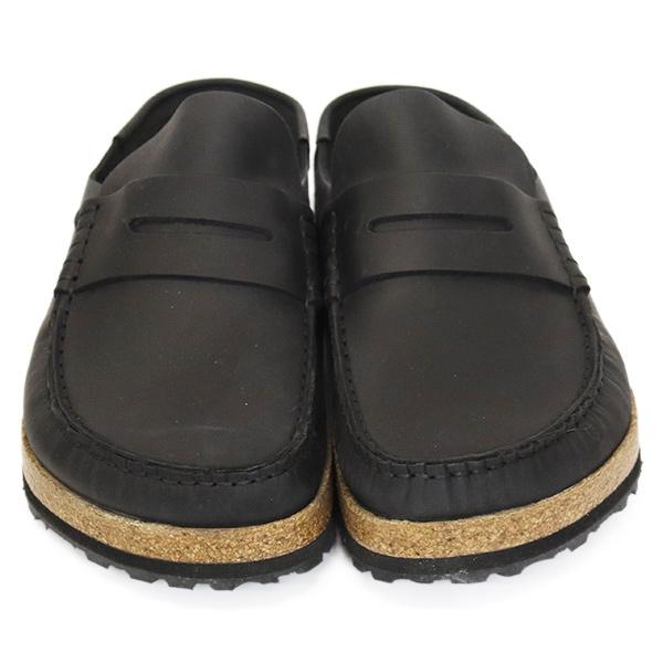 BIRKENSTOCK (ビルケンシュトック) 1025040 NAPLES ネープルス オイルドレザーハーフクロッグ BLACK レギュラー幅 BI309｜threewoodjapan｜02