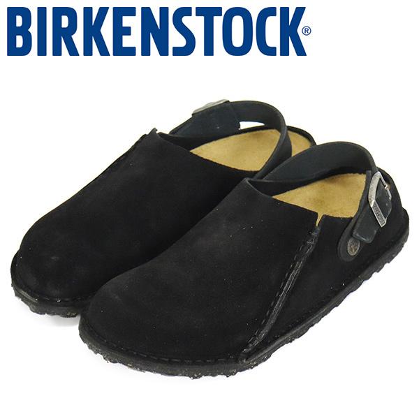 BIRKENSTOCK (ビルケンシュトック) 1025356 LUTRY Premium Suede ルトリー スエードレザーサンダル BLACK ナロー幅 BI351