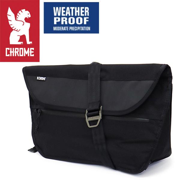 CHROME (クローム) BG332 SIMPLE MESSENGER BAG MD シンプル メッセンジャーバッグ BLACK CH297