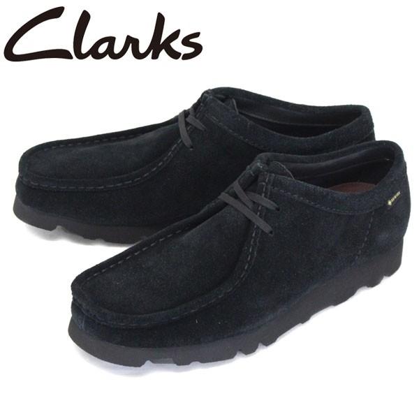 Clarks (クラークス) 26149449 Wallabee GTX ワラビー ゴアテックス メンズ シューズ Black Suede CL018