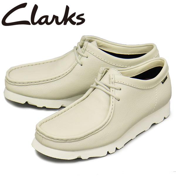 Clarks クラークス Wallabee Gtx ワラビー ゴアテックス メンズ シューズ White Leather Cl051 Tr Sys Com
